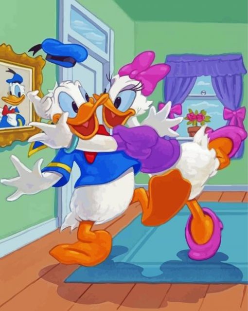 Daisy And Donald Duck Paint By Numbers