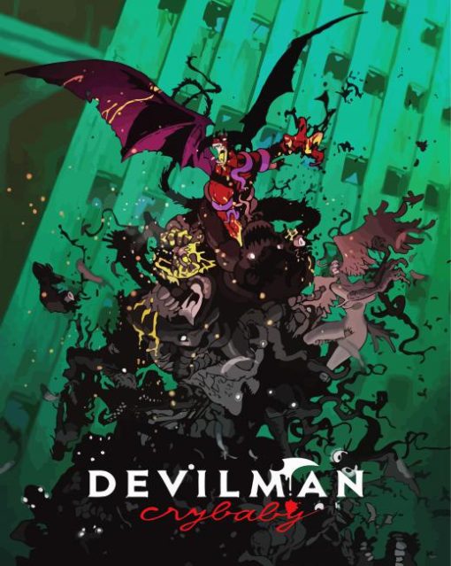 Devilman Crybaby Anime Poster Paint By Numbers