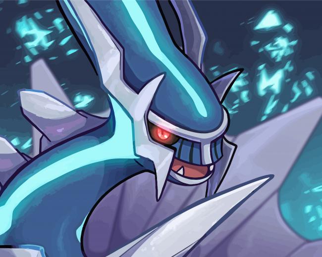 Dialga Face Art Paint By Numbers