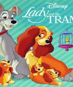 Disney Lady And The Tramp Poster Paint By Numbe