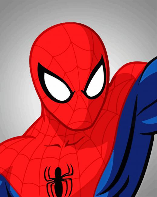 Easy Spiderman Hero Paint By Numbers - Paint By Numbers