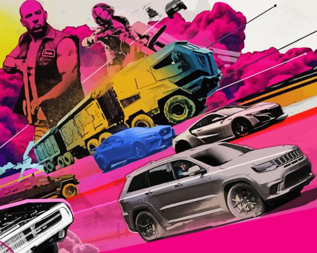 Fast And Furious Cars Art Paint By Numbers