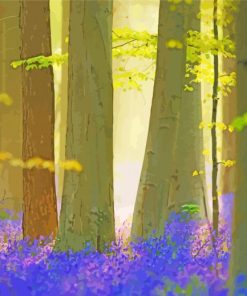 Forest With Bluebells Paint By Numbers