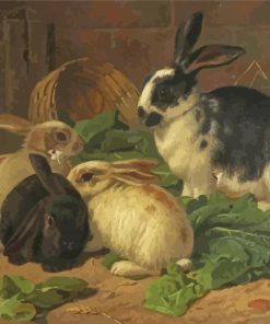 Four Rabbits Paint By Number