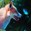 Fox With Butterflies Paint By Number