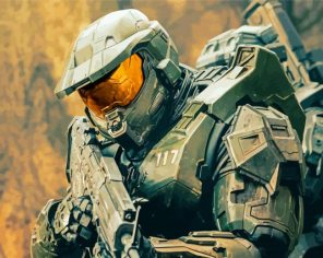 Halo Master Chief Game Paint By Numbers