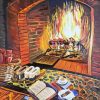 Hearth Fireplace Art Paint By Numbers