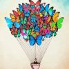 Hot Air Balloon Butterflies Paint By Numbers