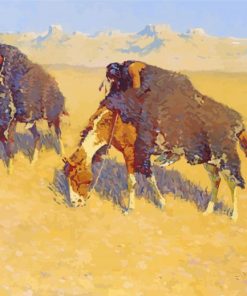 Indians Simulating Buffalo By Frederic Remington Paint By Number