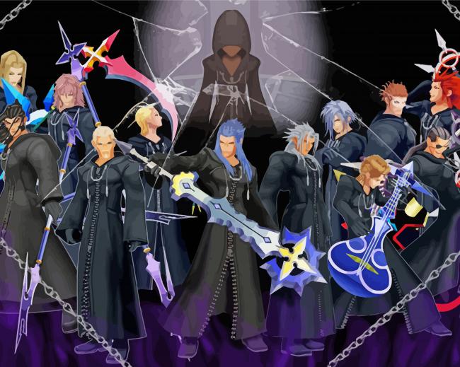 Kingdom Hearts Organization 13 Characters Paint By Numbers