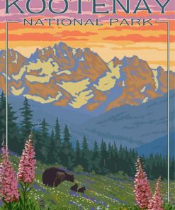 Kootenay National Park Poster Paint By Number