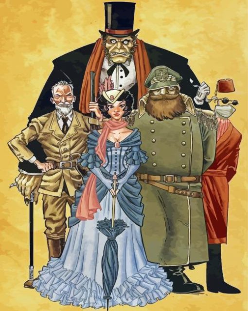League Of Extraordinary Gentlemen Illustration Paint By Numbers