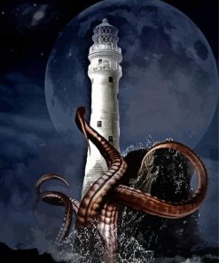 Lighthouse And Octopus Paint By Numbers
