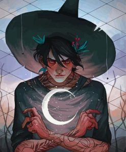 Male Witch Art Paint By Numbers