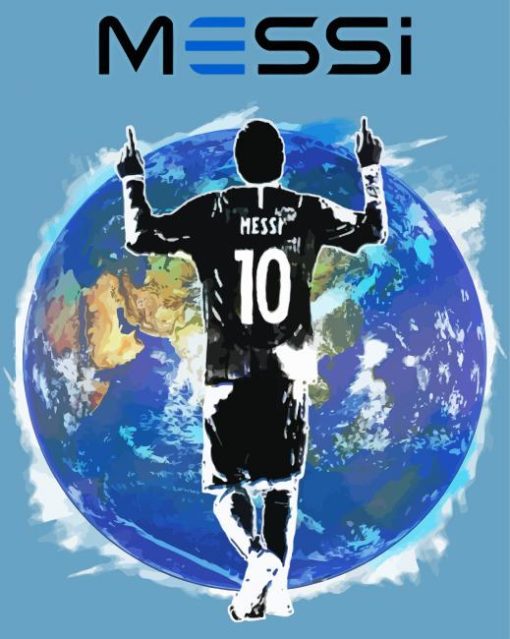 Messi Silhouette Paint By Numbers