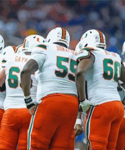 Miami Hurricanes Football Players Paint By Number
