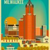 Milwaukee City Poster Paint By Numbers