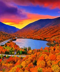 Mountain Trails Autumn Landscape Paint By Numbers