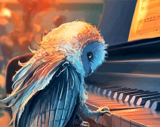 Music And Owl Art Paint By Numbers