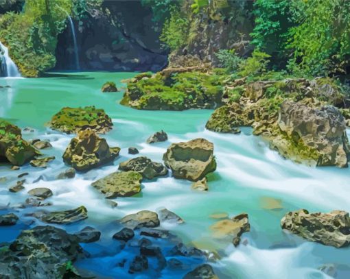 Natural Monument Semuc Champey Guatemala Paint By Numbers