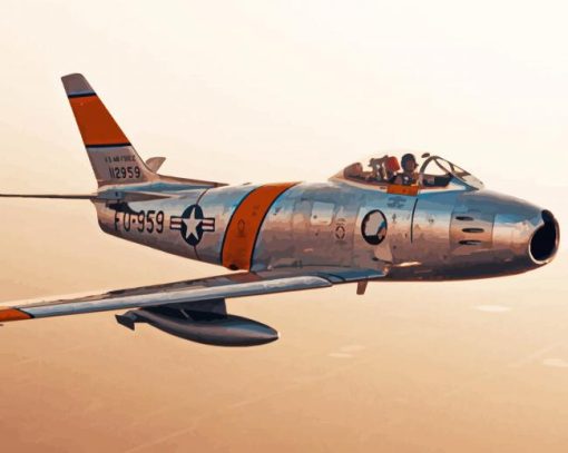 North American f86 Sabre Paint By Number