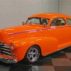 Orange 48 Chevy Fleetline Paint By Number