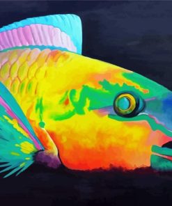 Parrot Fish Art Illustration Paint By Numbers