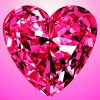 Pink Diamond Heart Paint By Numbers