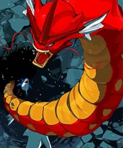 Pokemon Red Gyarados Paint By Numbers