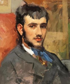 Portrait De Renoir By Frederic Bazille Paint By Number