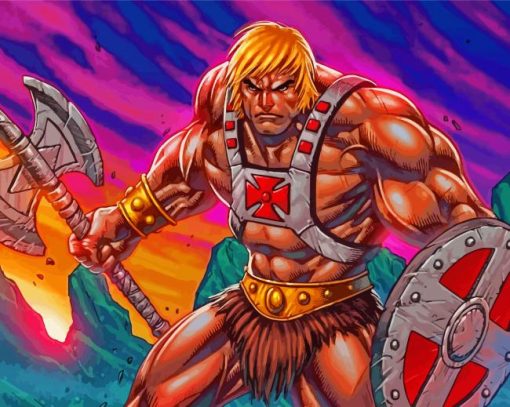 Powerful He Man Masters Of Universe Paint By Numbers