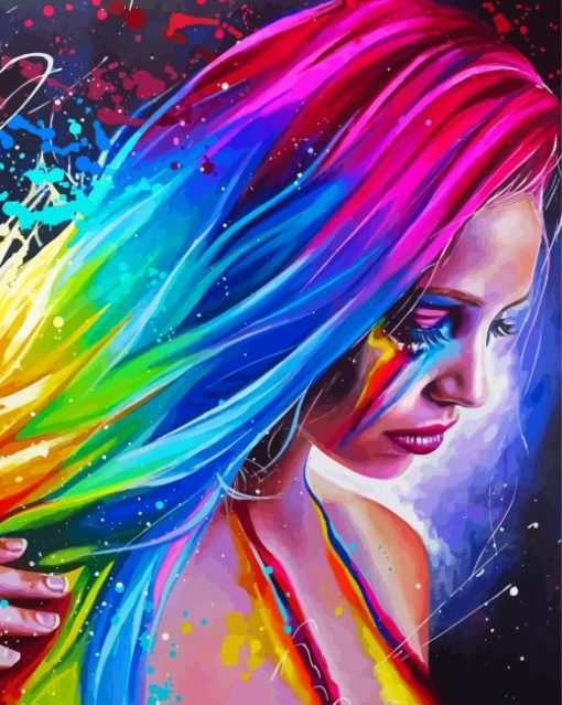 Rainbow Lady Art Paint By Numbers