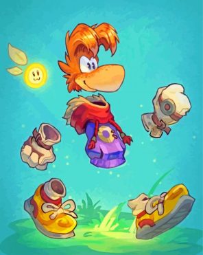 Rayman Game Character Paint By Numbers