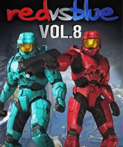 Red Vs Blue Serie Poster Paint By Number