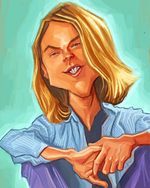 River Phoenix Caricature Art Paint By Numbers
