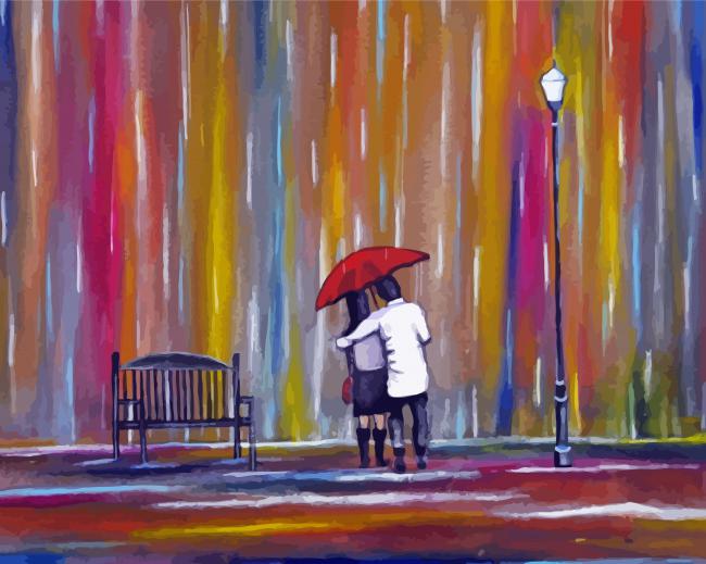 Romance Rain Art Paint By Numbers