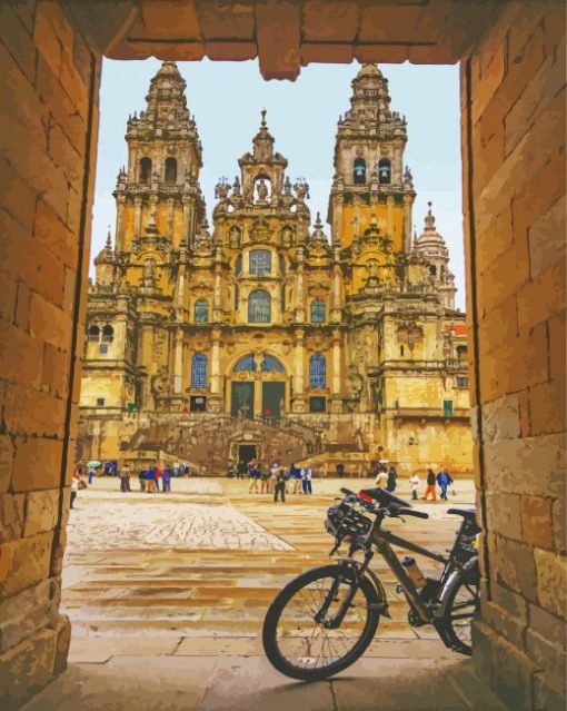 Santiago De Compostela Art Paint By Numbers