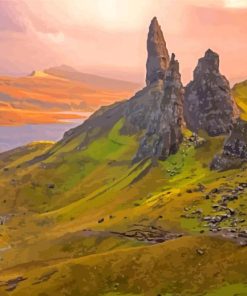 Scottish Highlands Mountains Landscape Paint By Number