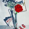 Single Rose In Vase And Cards Art Paint By Numbers