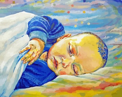 Sleeping Baby Boy Paint By Numbers