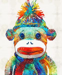 Sock Monkey Paint By Numbers