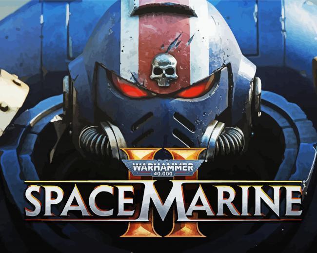 Space Marine Game Poster Paint By Number