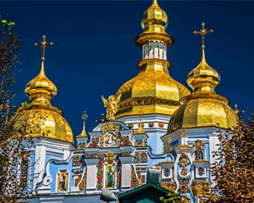 St Micheals Golden Dome Kyiv Paint By Number