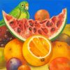 Still Life With Parrot And Fruit Frida Paint By Number
