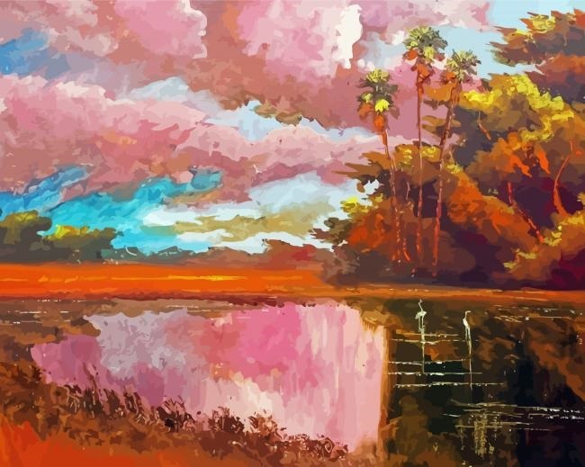 Sunrise On The Indian River By Willie Daniels Paint By Numbers