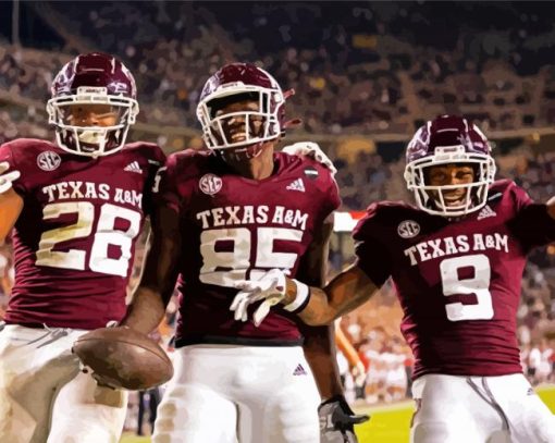 Texas A M Aggies Football Players Paint By Numbers