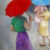 Three Ladies In Rain Art Paint By Number