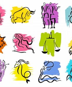 Twelve Zodiac Sign Paint By Number