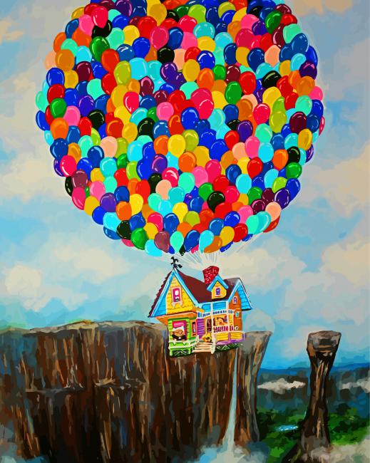 Up Balloon House Art Paint By Numbers