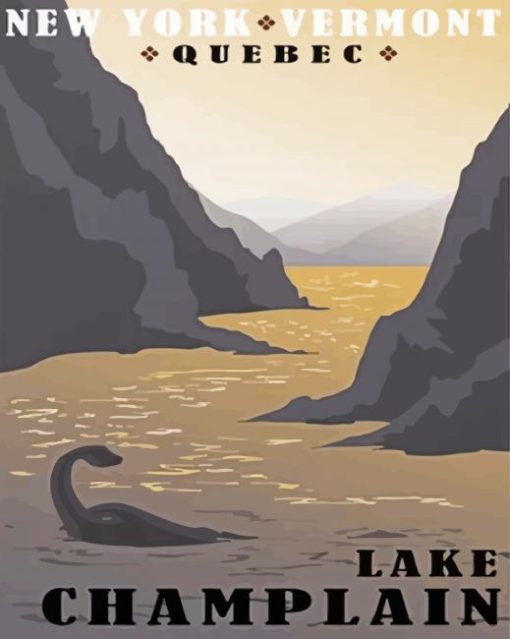 Vermont Lake Champlain Illustration Paint By Number
